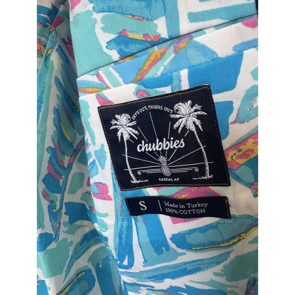 Chubbies Blazer Mens Small Blue Cotton Tropical Lined Casual Sport Coat Summer - Picture 3 of 6
